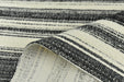 High End Woven Heavy Weight Black White Gray Stripe Linen Blend Upholstery Fabric For Chair Couch|Vintage Multi-Striped Farmhouse Fabric