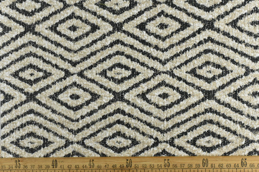 Wider Width Black Ivory Beige Diamond Geometric Upholstery&Drapery Fabric|Fabric For Chair Ottoman Pillow Room Curtain Blind 114.17"/290CM W