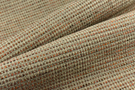 Heavy Weight Wool Linen Blend Rust Brown Wheat Woven Upholstery Fabric Material For Cahir|Heavy Duty Textured Furniture Reupholstery Fabric