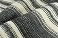 High End Woven Heavy Weight Black White Gray Stripe Linen Blend Upholstery Fabric For Chair Couch|Vintage Multi-Striped Farmhouse Fabric