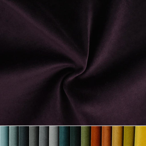 Heavy Weight Wool Feel Luxury Chunky Green/Red/Pink/BrownVelvet Upholsetry Fabric For Chair|Thick Plain Velvet with Felt Backing-41 Colors