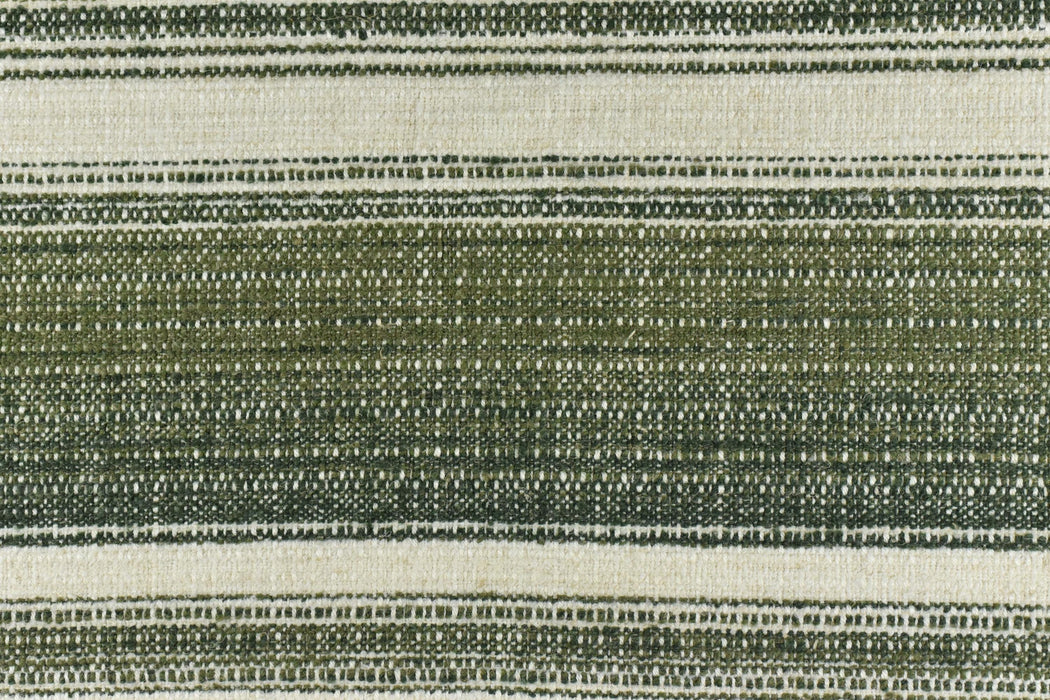 High End Heavy Weight Green and Chartreuse Green Large Stripe Linen Blend Upholstery Fabric For Chair|Vintage Multi-Striped Farmhouse Fabric