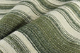 High End Heavy Weight Green and Chartreuse Green Large Stripe Linen Blend Upholstery Fabric For Chair|Vintage Multi-Striped Farmhouse Fabric