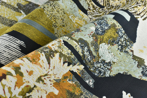 Heavy Weight Multi-Color Abstract Jacquard Upholstery Fabric For Chair|High Quality Colorful Textured Fabric For Ottoman Stool