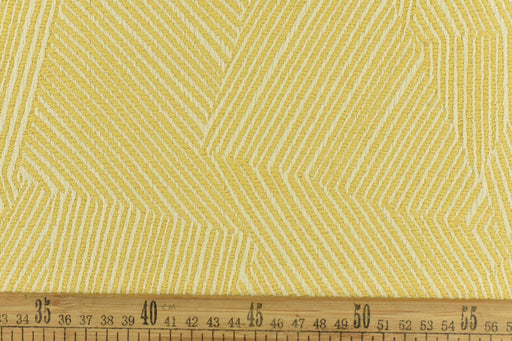 Heavyweight Pure Cotton/Linen Blend Vintage Yellow Abstract Crosshatch Upholsetry Fabric For Chair|Skin Friendly Kids Room Decor Fabric
