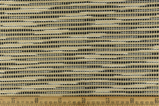 Extra Heavy Weight Gold Black Striped Upholsetry Fabirc For Chair Ottoman|Multi-Colored Metallic Texture Fabric For Cushion Pillow