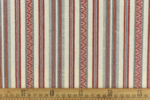 Designer Red White Cotton Blend Foreshore Striped Upholstery Fabric For Chair|Olive Green Farmhouse Ticking Striped Furniture Drapery Fabric