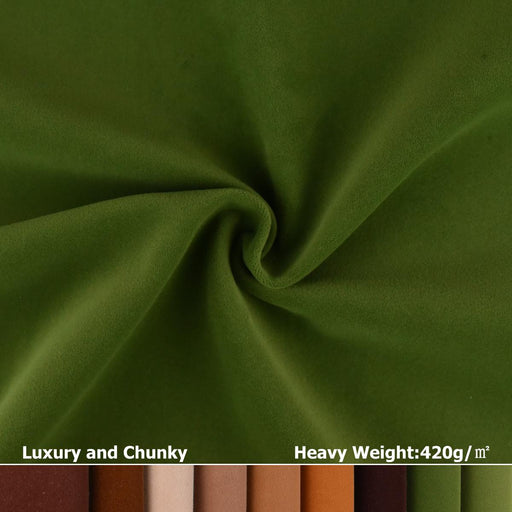 Heavy Weight Luxury Chunky Green/Red/Pink/Orange/Brown Velvet Upholsetry Fabric For Chair|High Quality Plain Velvet For Cushion-50 Colors