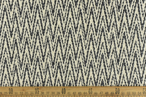 Heavy Weight Vinatge Geometric Jacquard Cotton Linen Blend Black Cream Herringbone Pattern Upholstery Fabric For Chair Curtain Drapery