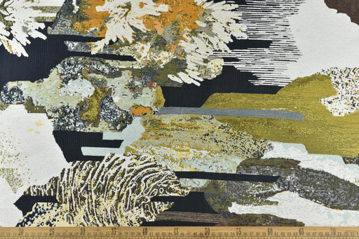 Heavy Weight Multi-Color Abstract Jacquard Upholstery Fabric For Chair|High Quality Colorful Textured Fabric For Ottoman Stool