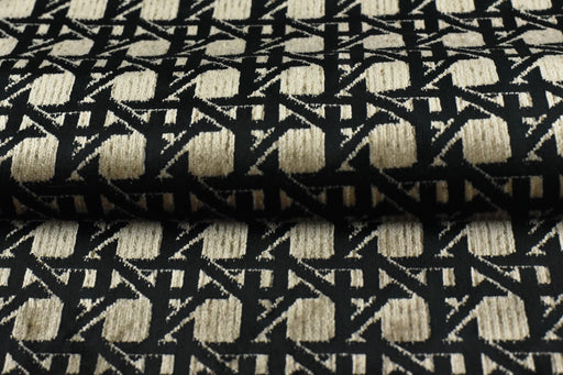 Heavy Weight Gold Brown Black Geometric Cut Velvet Upholstery Fabric For Chair|Chunky Extra Soft and Cozy Velvet Fabric For Couch Ottoman