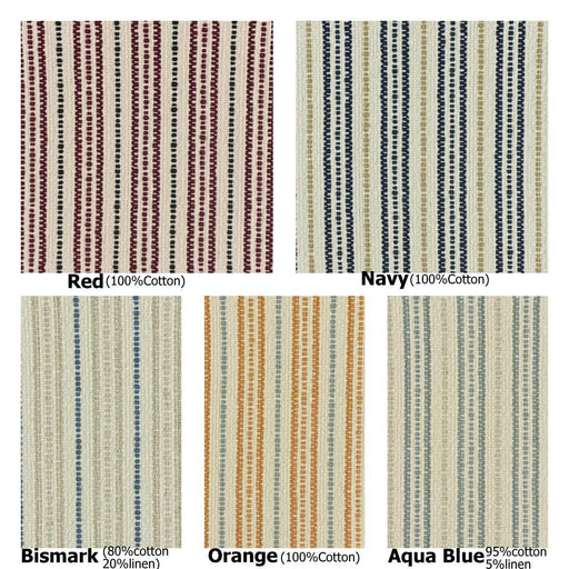 Heavy Weight Pure Cotton/Linen Blend Vintage Blue Red Striped Upholstery Drapery Fabric For Chair|Boho Vintage Cotton Linen Fabric By Yard