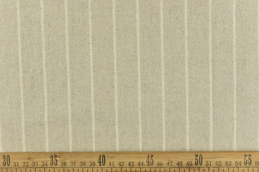 Natural White and Grey Striped 100% Pure Cotton Fabric For Chair Curtain|Skin Friendly Vintage Country Cottage Boho Home Decor Fabric