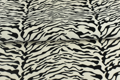 Clearance Sale!Heavy Weight Black and White Tiger Skin Print on Plain Cut Velvet Upholstery Fabric For Couch Chair|Vintage Animal Fabric