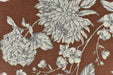 Heavy Weight Vintage Floral Print on Rust Brown/Pale Taupe Velvet Fabric For Chair Pillow Ottoman