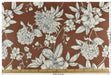 Heavy Weight Vintage Floral Print on Rust Brown/Pale Taupe Velvet Fabric For Chair Pillow Ottoman