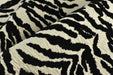 Heavy Weight Luxury Black Cream White Cotton Blend Zebra Skin Cut Velvet Upholstery Fabric|Abstract Geometric Wild Animal Fabric For Chair