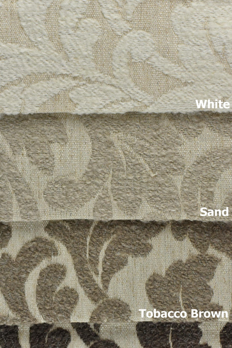 Heavy Weight Vintage Black Cream Floral Jacquard Wool Linen Cotton Blend Upholstery Fabric For Chair Curtain|Home Decor Soft Fabric 6 Colors