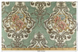 Heavy Weight MCM Vintage Green Pink Blue Large Damask Floral Jacquard Upholstery Fabric|Retro Farmhouse Home Decor Furniture Drapery Fabric