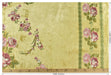Clearance Sale!Heavy Weight Vintage French Pink Green Floral Embroideried on Yellow Crushed Cut Velvet Fabric For Chair Headboard Curtain