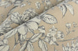 Heavy Weight Vintage Floral Print on Rust Brown/Pale Taupe Velvet Fabric For Chair Pillow Ottoman
