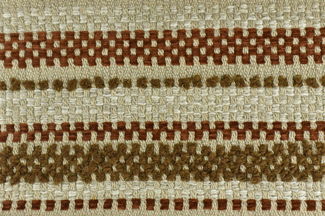 Designer High End Extra Heavy Weight Linen Blend Olive Green Striped Upholstery Fabric For Chair|Heavy Duty Rust Brown Textured Sofa Fabric