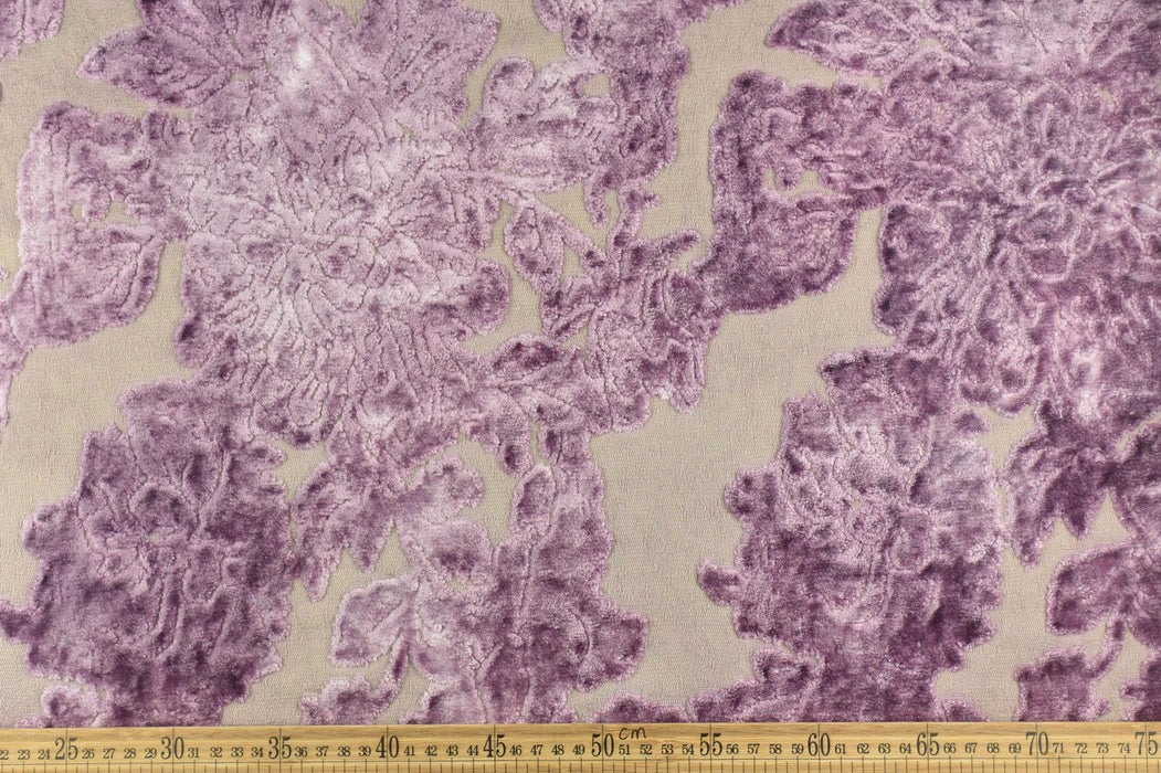 Designer High End Light Pink Abstract Floral Raised Cut Velvet Home Decor Fabric For Chair Drapery Garment|High Quality Velvet Fabric