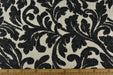 Heavy Weight Vintage Black Cream Floral Jacquard Wool Linen Cotton Blend Upholstery Fabric For Chair Curtain|Home Decor Soft Fabric 6 Colors