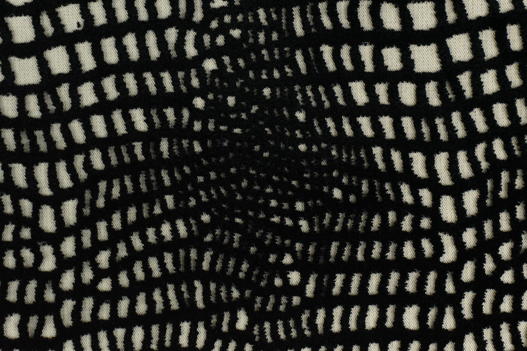 Heavy Weight Black Abstract Vintage Crocodile Skin Raised Cut Velvet For Chair|Heavy Duty Geometric Jacquard Thick Velvet Furniture Fabric