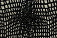 Heavy Weight Black Abstract Vintage Crocodile Skin Raised Cut Velvet For Chair|Heavy Duty Geometric Jacquard Thick Velvet Furniture Fabric
