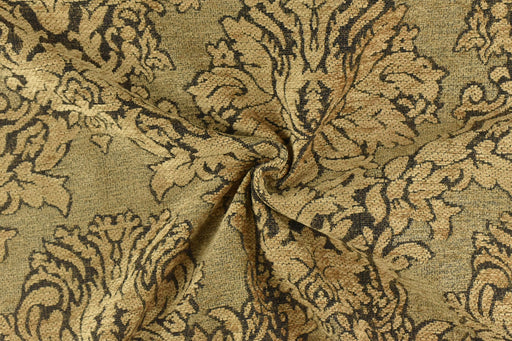 Heavy Weight Mid Century Modern Brown Damask Floral Chenille Upholstery Fabric For Chair|Vinatge Flower Furniture Fabric