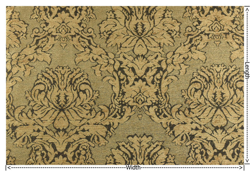 Heavy Weight Mid Century Modern Brown Damask Floral Chenille Upholstery Fabric For Chair|Vinatge Flower Furniture Fabric