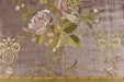 Clearance Sale!Heavy Weight Vintage Pink Cream Rose Floral Embroidered Mauve Cut Velvet Upholstery Fabric|Luxury Fabric For Furniture