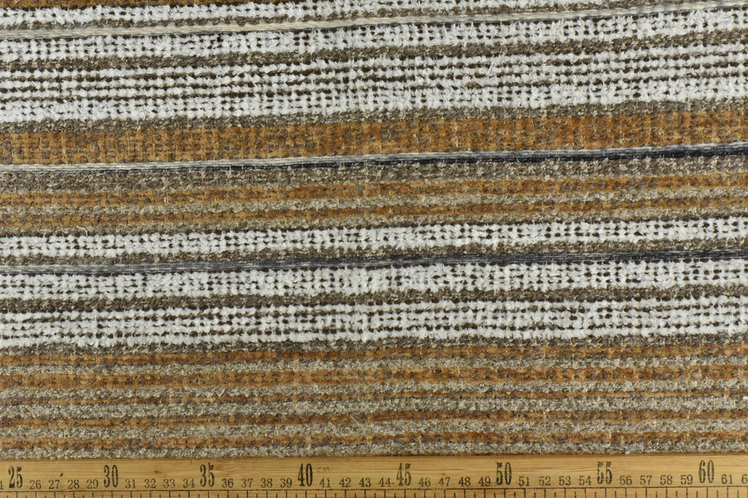 Vintage Heavy Wool Linen Cotton Blend Multi-Colored Striped Upholstery Fabric|Soft Furniture Fabric For Couch Chair Cushion Drapery 74"W