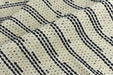 Vintage Heavy Black White Ivory Cotton Blend Striped Upholstery Fabric For Chair|Soft Furniture Fabric For Couch Cushion Drapery Bed Throw