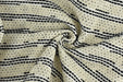 Vintage Heavy Black White Ivory Cotton Blend Striped Upholstery Fabric For Chair|Soft Furniture Fabric For Couch Cushion Drapery Bed Throw