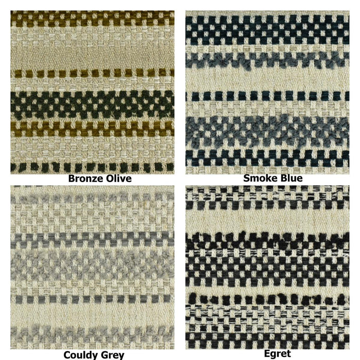 Designer High End Extra Heavy Weight Linen Blend Olive Green Striped Upholstery Fabric For Chair|Heavy Duty Rust Brown Textured Sofa Fabric