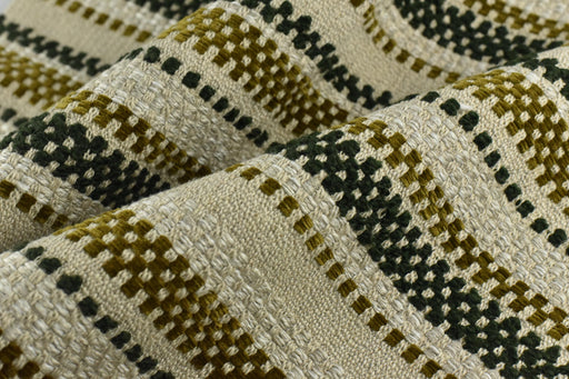 Designer High End Extra Heavy Weight Linen Blend Olive Green Striped Upholstery Fabric For Chair|Heavy Duty Rust Brown Textured Sofa Fabric