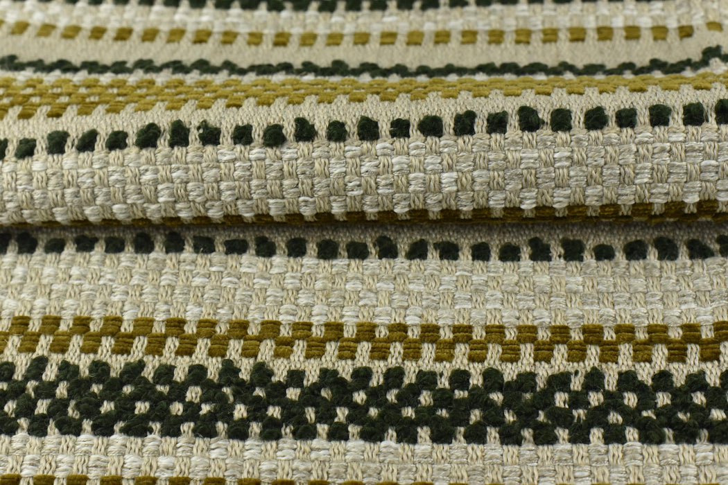 Designer High End Extra Heavy Weight Linen Blend Olive Green Striped Upholstery Fabric For Chair|Heavy Duty Rust Brown Textured Sofa Fabric