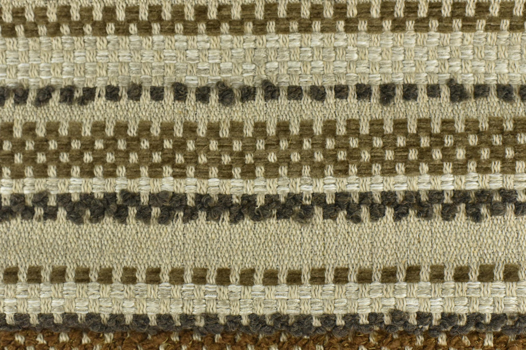 Designer High End Extra Heavy Weight Linen Blend Olive Green Striped Upholstery Fabric For Chair|Heavy Duty Rust Brown Textured Sofa Fabric