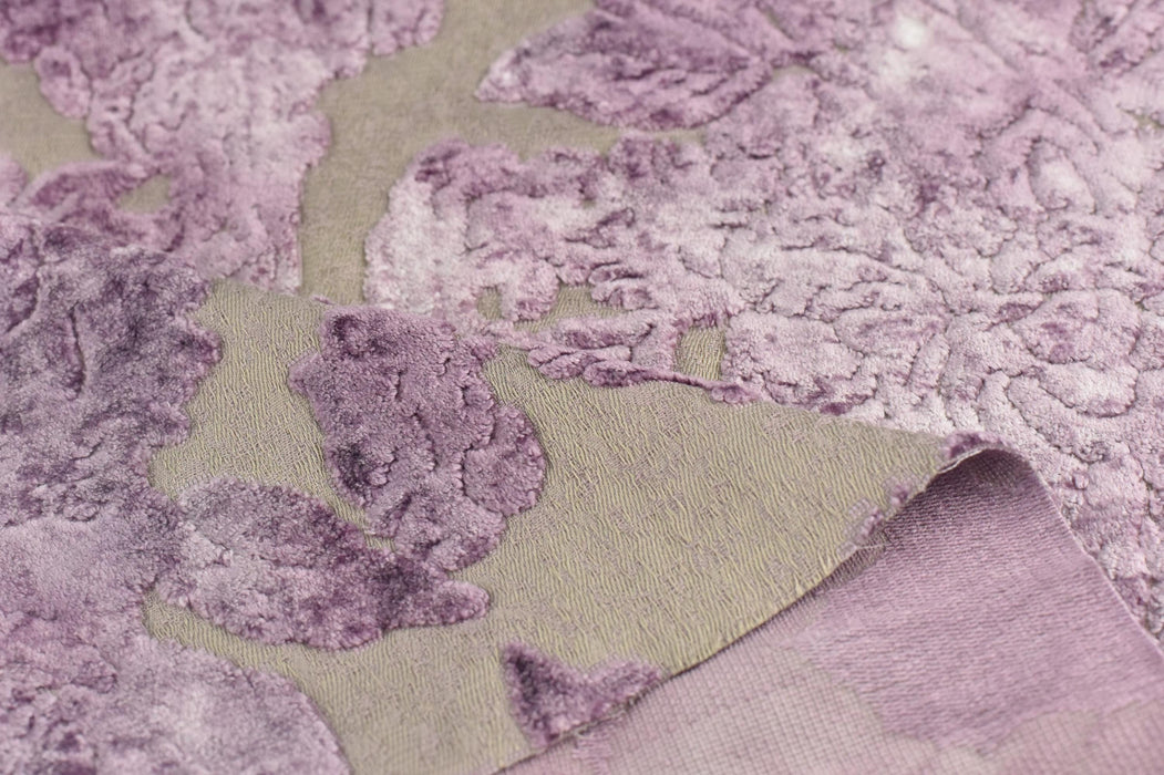 Designer High End Light Pink Abstract Floral Raised Cut Velvet Home Decor Fabric For Chair Drapery Garment|High Quality Velvet Fabric