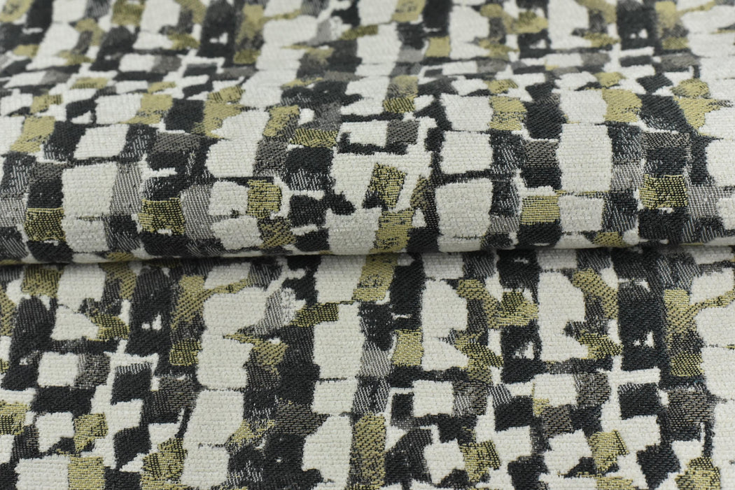 Heavy Weight Chartreuse Geen and Green Upholsetry Fabric|Botanical Floral Jacquard Fabric|Abstract Geometric Furniture Fabric for Chairs