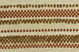 Designer High End Extra Heavy Weight Linen Blend Rust Brown Striped Upholstery Fabric For Chair|Heavy Duty Textured Furniture Fabric