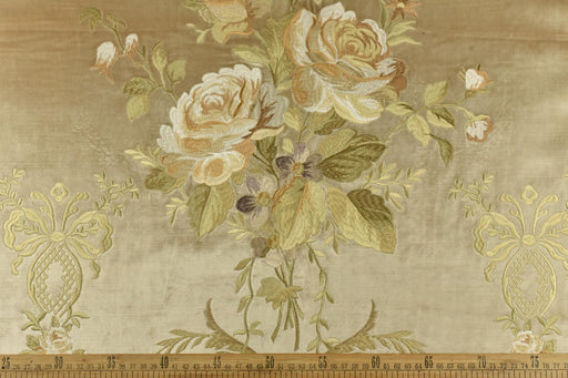 Clearance Sale!Heavy Weight Vintage Pink Cream Purple Rose Floral Embroidered Cut Velvet Upholstery Fabric|Luxury Fabric For Furniture