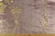Clearance Sale!Heavy Weight Vintage Pink Cream Rose Floral Embroidered Mauve Cut Velvet Upholstery Fabric|Luxury Fabric For Furniture