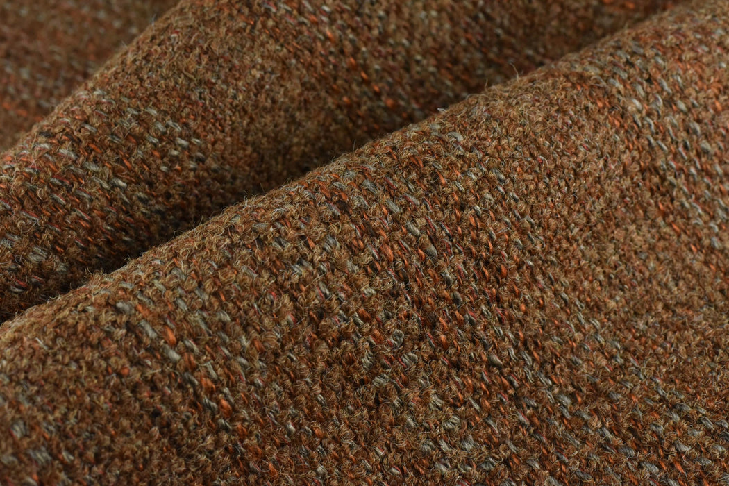 High End Heavy Weight Reddish Brown Wool Linen Cotton Blend Upholstery Fabric For Chair|Cozy Chunky Furniture Fabric For Sofa Headboard