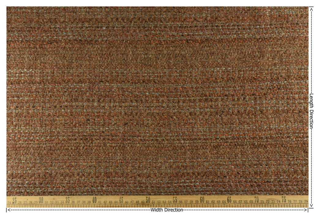 High End Heavy Weight Reddish Brown Wool Linen Cotton Blend Upholstery Fabric For Chair|Cozy Chunky Furniture Fabric For Sofa Headboard