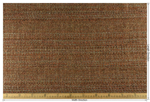 High End Heavy Weight Reddish Brown Wool Linen Cotton Blend Upholstery Fabric For Chair|Cozy Chunky Furniture Fabric For Sofa Headboard