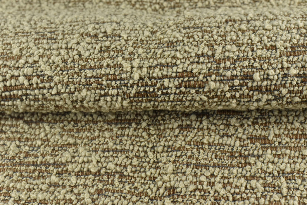 Luxury Heavy Weight Wool Cotton Blend Boucle Upholsetry Fabric in Reddish-Brown Beige|Vintage Textured and Durable Fabric for Sofa Chair