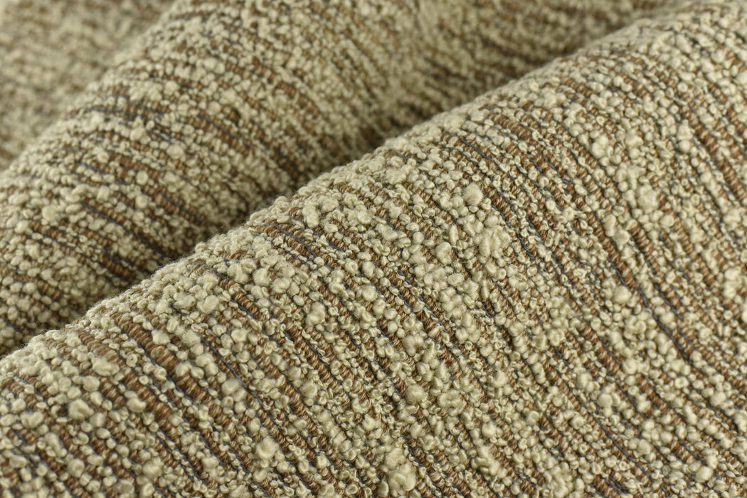 Luxury Heavy Weight Wool Cotton Blend Boucle Upholsetry Fabric in Reddish-Brown Beige|Vintage Textured and Durable Fabric for Sofa Chair